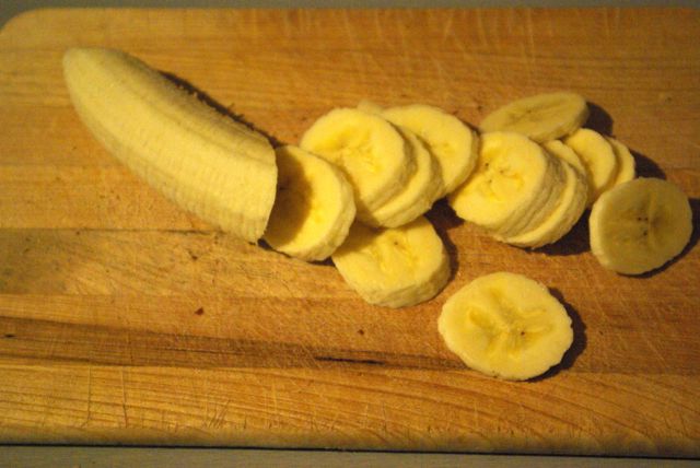 Bananen schnippeln